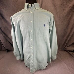 Ralph Lauren Yarmouth Long Sleeve Button Up Shirt 17”/ 56” Chest